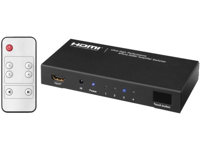 Monacor HDMS-4012 - 4-kanałowy przełącznik HDMI™