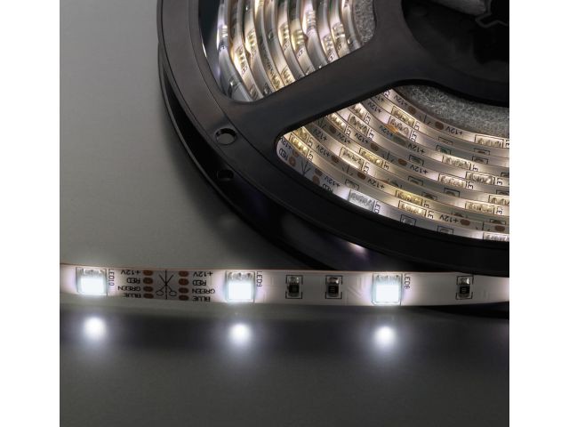 Monacor LEDS-55MP/WS - Pasek diodowy, 12V DC, odporny na wilgoć, białe diody 5050