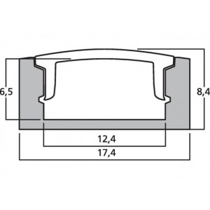 Monacor LEDSP-311/FC - Szyna aluminiowa (profil U) do pasków diodowych