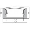 Monacor LEDSP-311/FC - Szyna aluminiowa (profil U) do pasków diodowych