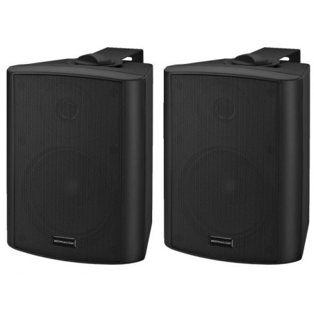 Monacor MKA-50SET/SW - Para 2-drożnych zestawów głośnikowych stereo, aktywny i pasywny, 2 x 20W&ltsub&gtRMS&lt/sub&gt