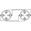 Monacor MSC-202/SW - Kabel głośnikowy, 2m, 4-pinowe wtyki NEUTRIK SPEAKON