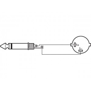 Monacor MSCN-8050/SW - Kabel głośnikowy, 5m, 2-polowy wtyk NEUTRIK SPEAKON/wtyk 6.3mm