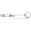 Monacor MSCN-8050/SW - Kabel głośnikowy, 5m, 2-polowy wtyk NEUTRIK SPEAKON/wtyk 6.3mm