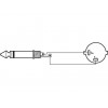 Monacor MSCN-8100/SW - Kabel głośnikowy, 10m, 2-polowy wtyk NEUTRIK SPEAKON/wtyk 6.3mm