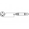 Monacor MSCP-1000/SW - Kabel głośnikowy, 15m, wtyk XLR /wtyk 6.3mm