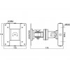 Monacor MST-16 - Uchwyt naścienny do monitorów LCD