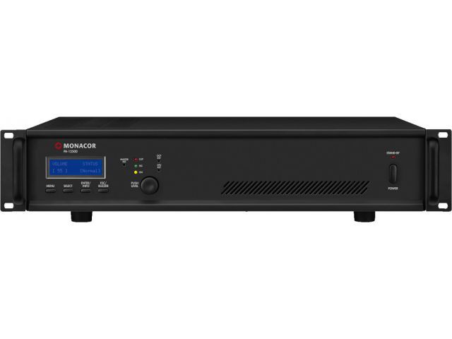 Monacor PA-1250D - Wzmacniacz cyfrowy (klasa D) PA, mono Monacor PA-1250D - Wzmacniacz cyfrowy (klasa D) PA, mono