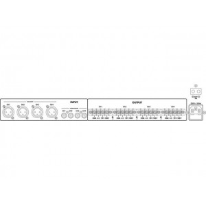 Monacor PA-1450D - 4-strefowy cyfrowy (klasa D) wzmacniacz PA