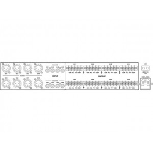 Monacor PA-1850D - 8-strefowy cyfrowy (klasa D) wzmacniacz PA