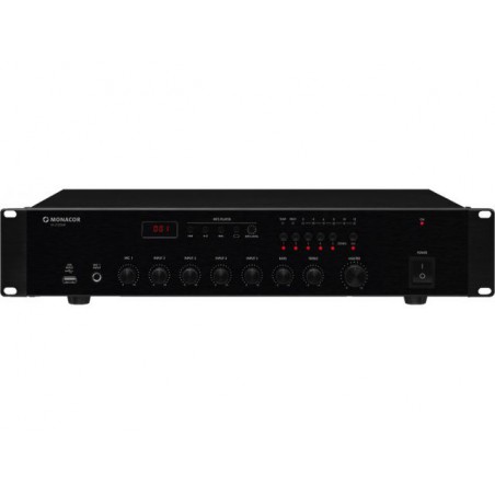 Monacor PA-312DMP - 5-strefowy wzmacniacz miksujący PA, mono
