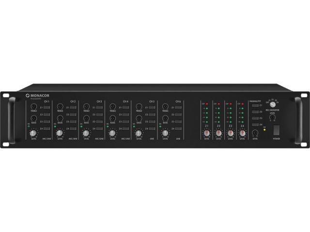 Monacor PA-6040MPX - Mikser 4-strefowy