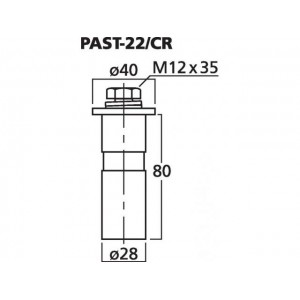 Monacor PAST-22/CR - Czop ze śrubą