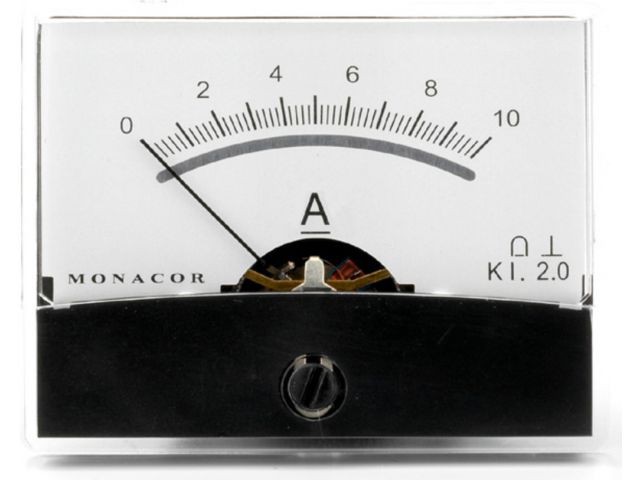 Monacor PM-2/10A - Mierniki z ruchomą cewką Monacor PM-2/10A - Mierniki z ruchomą cewką
