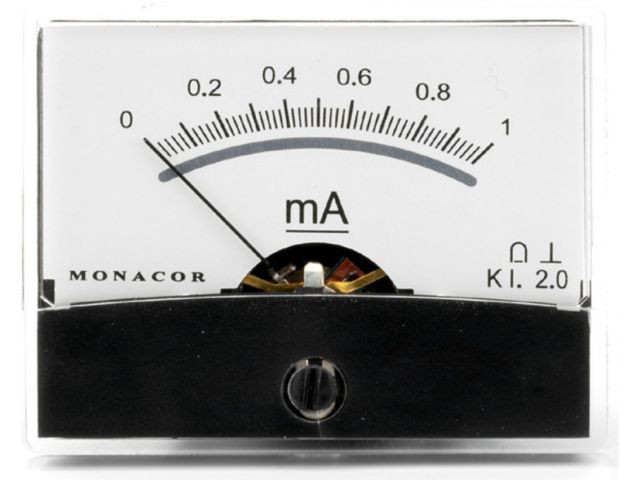 Monacor PM-2/1MA - Mierniki z ruchomą cewką Monacor PM-2/1MA - Mierniki z ruchomą cewką