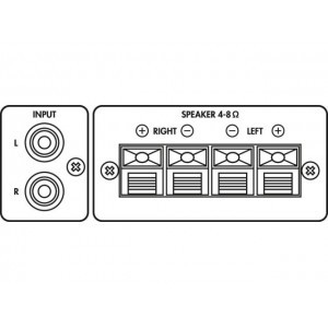 Monacor SA-200 - Uniwersalny wzmacniacz stereo, 100W&ltsub&gtRMS&lt/sub&gt