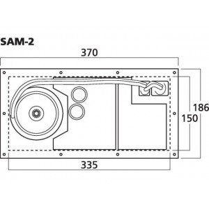 Monacor SAM-2 - Aktywny moduł subwoofera, 200W&ltsub&gtRMS &lt/sub&gt