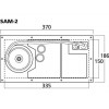 Monacor SAM-2 - Aktywny moduł subwoofera, 200W&ltsub&gtRMS &lt/sub&gt