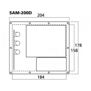 Monacor SAM-200D - Aktywny, cyfrowy moduł subwoofera, 200W&ltsub&gtRMS&lt/sub&gt przy 4Ω