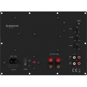 Monacor SAM-300D - Aktywny, cyfrowy moduł subwoofera 300W&ltsub&gtRMS&lt/sub&gt przy 4Ω