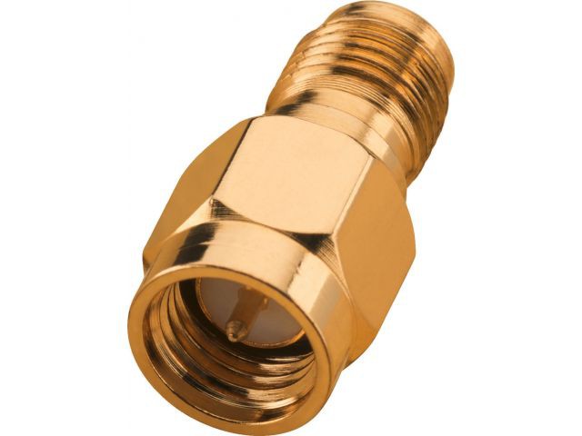 Monacor SMA-174STR/PP - Przejściówka wtyk SMA na wtyk RP-SMA, 50Ω Monacor SMA-174STR/PP - Przejściówka wtyk SMA na wtyk RP-SMA, 50Ω