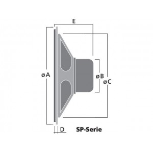 Monacor SP-2RBK - Miniaturowe głośniki wpustowe, 8Ω