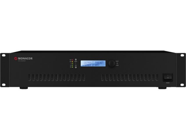 Monacor STA-1000DSP - Cyfrowy (klasa D) wzmacniacz stereo PA, 1000W&ltsub&gtRMS&lt/sub&gt