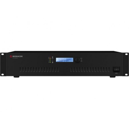 Monacor STA-1000DSP - Cyfrowy (klasa D) wzmacniacz stereo PA, 1000W&ltsub&gtRMS&lt/sub&gt