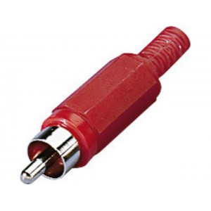 Monacor T-704P/RT - Wtyk RCA, czerwony