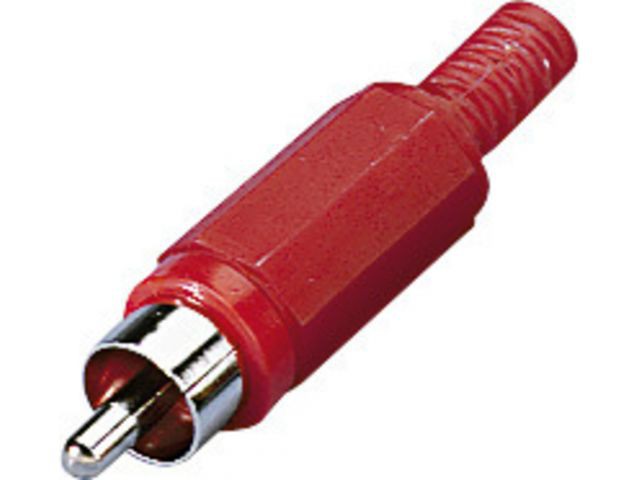 Monacor T-704P/RT - Wtyk RCA, czerwony