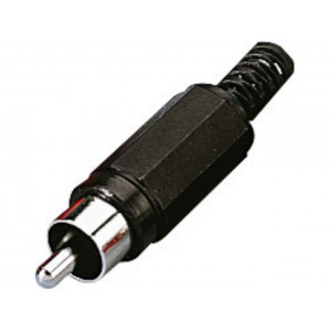 Monacor T-704P/SW - Wtyk RCA, czarny