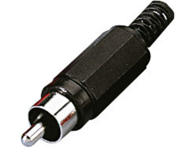 Monacor T-704P/SW - Wtyk RCA, czarny