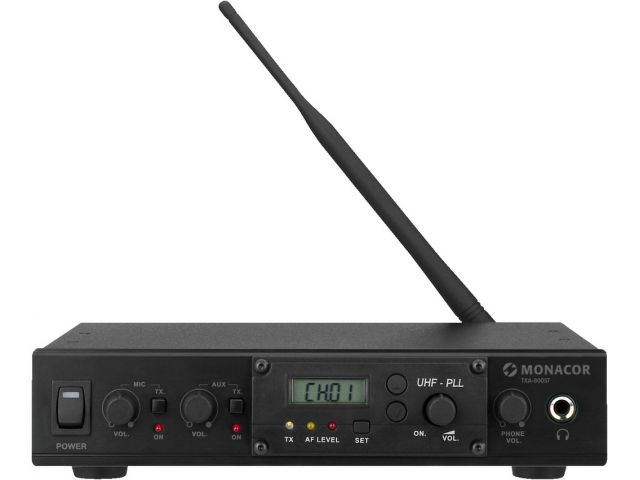 Monacor TXA-800ST - 16-kanałowy nadajnik PLL, 863.1-864.9MHz Monacor TXA-800ST - 16-kanałowy nadajnik PLL, 863.1-864.9MHz