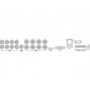 Monacor AXR-108 - HYBRID: 8-kanałowy rejestrator cyfrowy