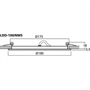 Monacor LDD-190/NWS - Lampka diodowa, 16W, 1070 lm