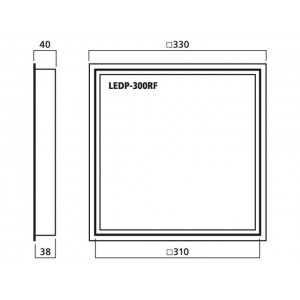 Monacor LEDP-300RF - Ramka montażowa do panelu LEDP-300DCTW
