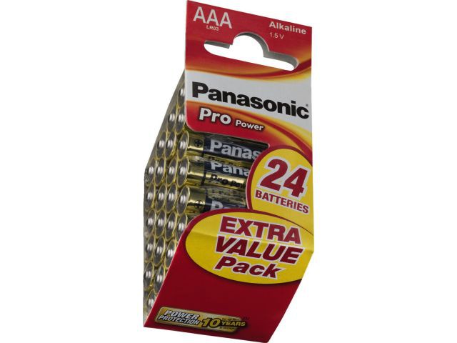 Monacor LR-03/24 - Baterie alkaliczne AAA, PANASONIC