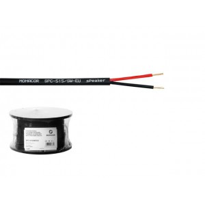 Monacor SPC-515/SW-EU - Elastyczny kabel głośnikowy, produkowany w UE, 2 x 1.5mm&ltsup&gt2&lt/sup&gt, 100m