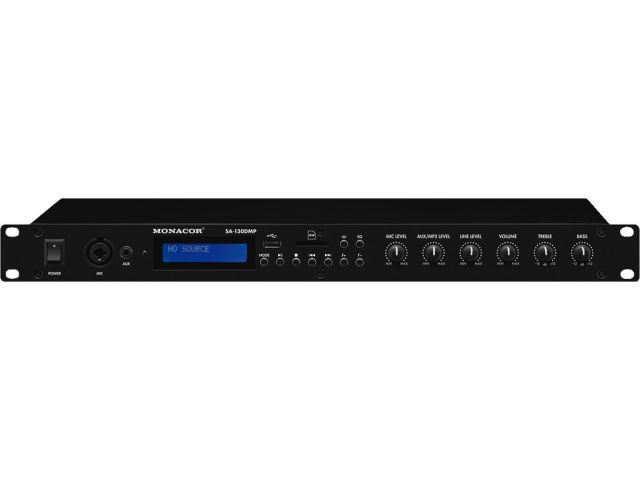 Monacor SA-130DMP - Wzmacniacz stereo, 140W&ltsub&gtRMS&lt/sub&gt