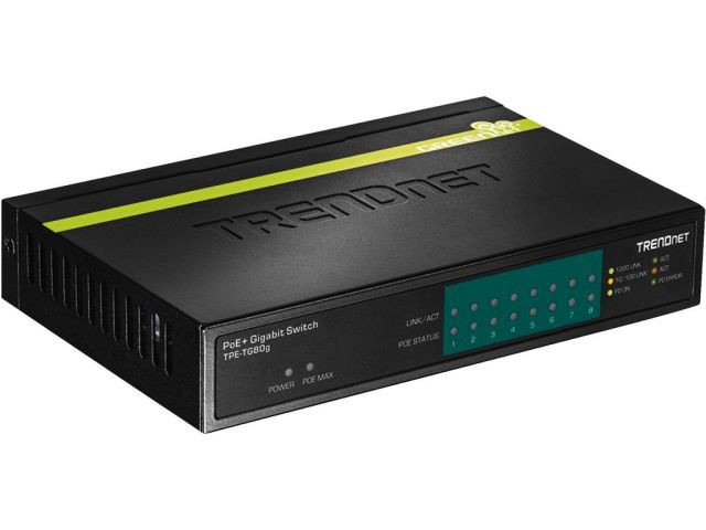 Monacor TPE-TG80G - Switch gigabitowy Power over Ethernet Monacor TPE-TG80G - Switch gigabitowy Power over Ethernet