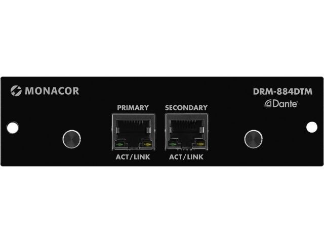 Monacor DRM-884DTM - Moduł Dante<sup>®</sup> Monacor DRM-884DTM - Moduł Dante<sup>®</sup>
