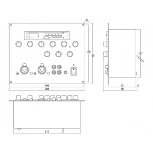 Monacor MXT-52MP3 - Mikser z wbudowanym odtwarzaczem MP3