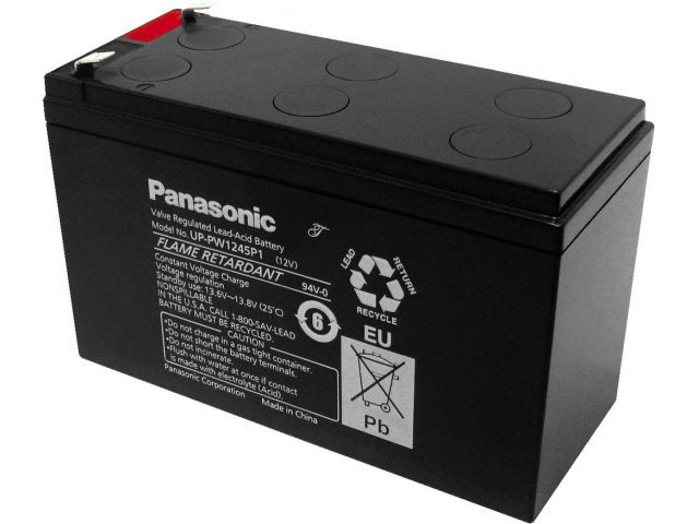 Monacor NPA-12/270W - PANASONIC Ołowiowa bateria akumulatorowa AGM, wysokoprądowa, 12V, 7.8Ah