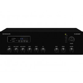 Monacor PA-803DMP - Cyfrowy wzmacniacz miksujący PA mono, MP3, USB/SD, FM, BT, 30W