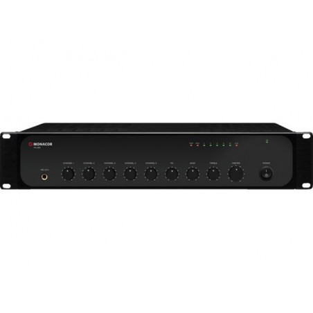 Monacor PA-306 - Wzmacniacz miksujący PA, mono, 60W&ltsub&gtRMS&lt/sub&gt