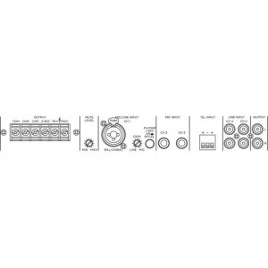 Monacor PA-306 - Wzmacniacz miksujący PA, mono, 60WRMS