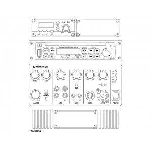 Monacor TXA-820CD - Przenośny system wzmacniający