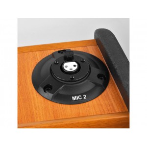 Monacor SPEECH-204 - Profesjonalna mównica z kolumną głośnikową i wbudowanym podwójnym odbiornikiem bezprzewodowym w techn