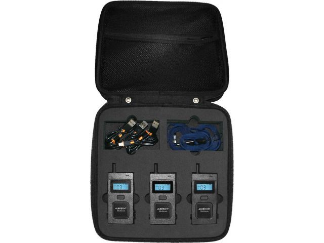 Monacor MULTICOM-3SET - Zestaw do komunikacji dla 3 sędziów sportowych, 2.4GHz Monacor MULTICOM-3SET - Zestaw do komunikacji dla 3 sędziów sportowych, 2.4GHz