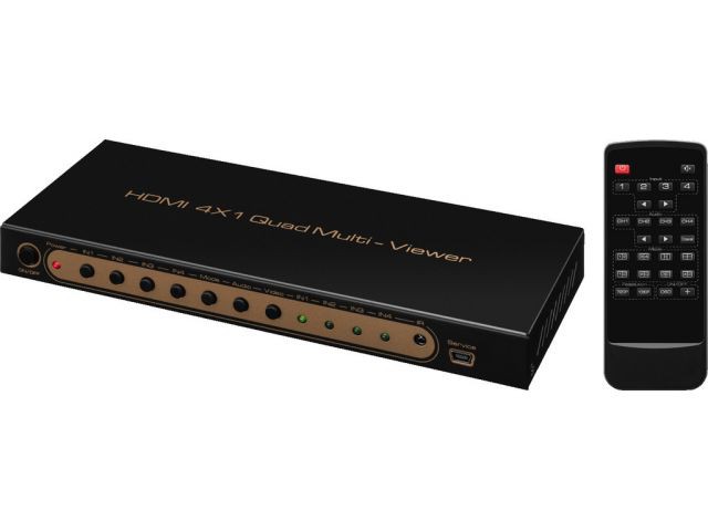 Monacor HDMQS-1044K - Rozdzielacz HDMI™ Monacor HDMQS-1044K - Rozdzielacz HDMI™